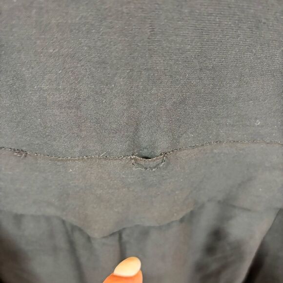 New with Tags Cache Black Long Sleeve V Neck Dress with Faux‎ Leather Detail XL - Picture 9 of 13